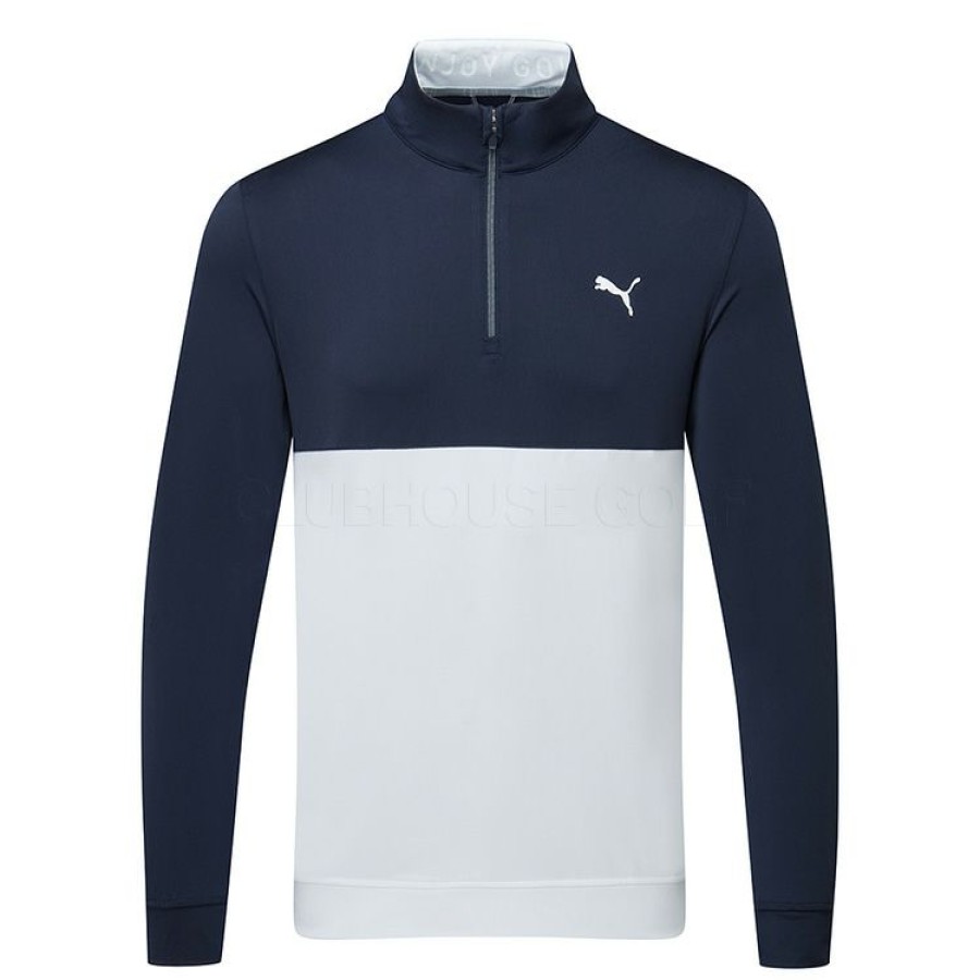 Golf Sweaters * Puma Gamer Colour Block 1/4 Zip Golf Popover