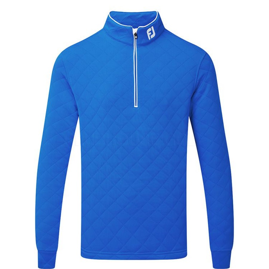 Golf Sweaters * Footjoy Diamond Jacquard Chill-Out 1/4 Zip Golf Pullover