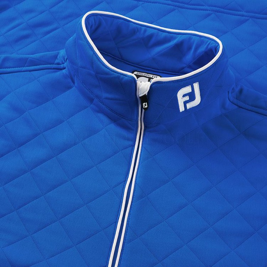 Golf Sweaters * Footjoy Diamond Jacquard Chill-Out 1/4 Zip Golf Pullover