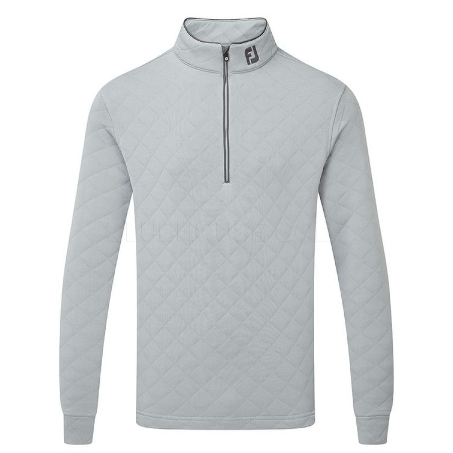 Golf Sweaters * Footjoy Diamond Jacquard Chill-Out 1/4 Zip Golf Pullover