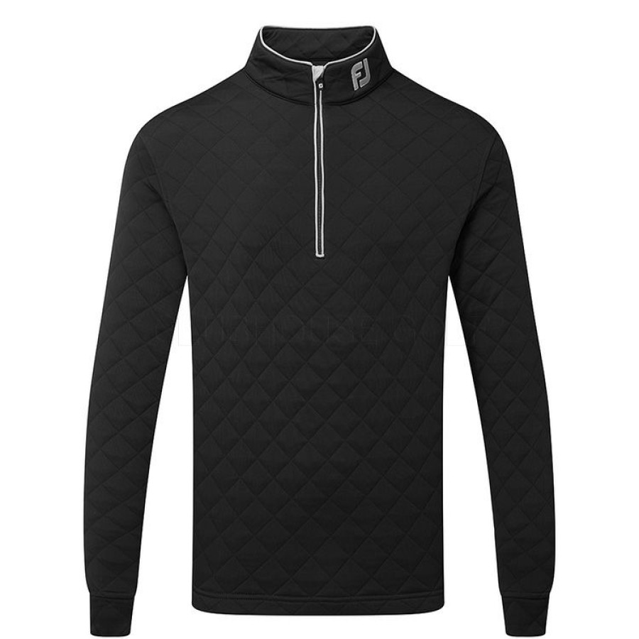 Golf Sweaters * Footjoy Diamond Jacquard Chill-Out 1/4 Zip Golf Pullover