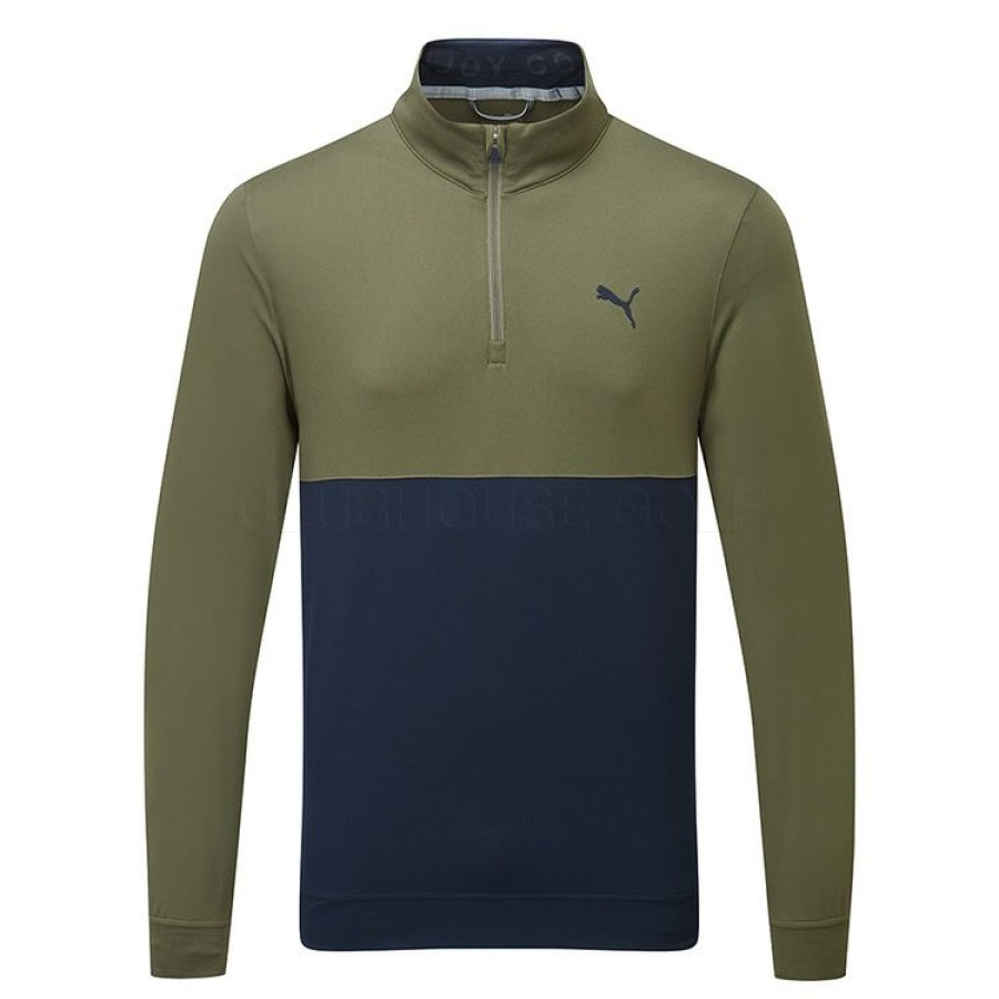 Golf Sweaters * Puma Gamer Colour Block 1/4 Zip Golf Popover