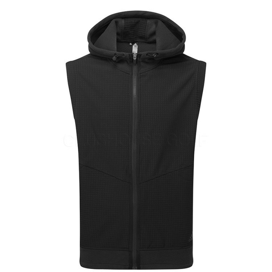 Golf Sweaters * Adidas Statement Full Zip Hooded Golf Vest