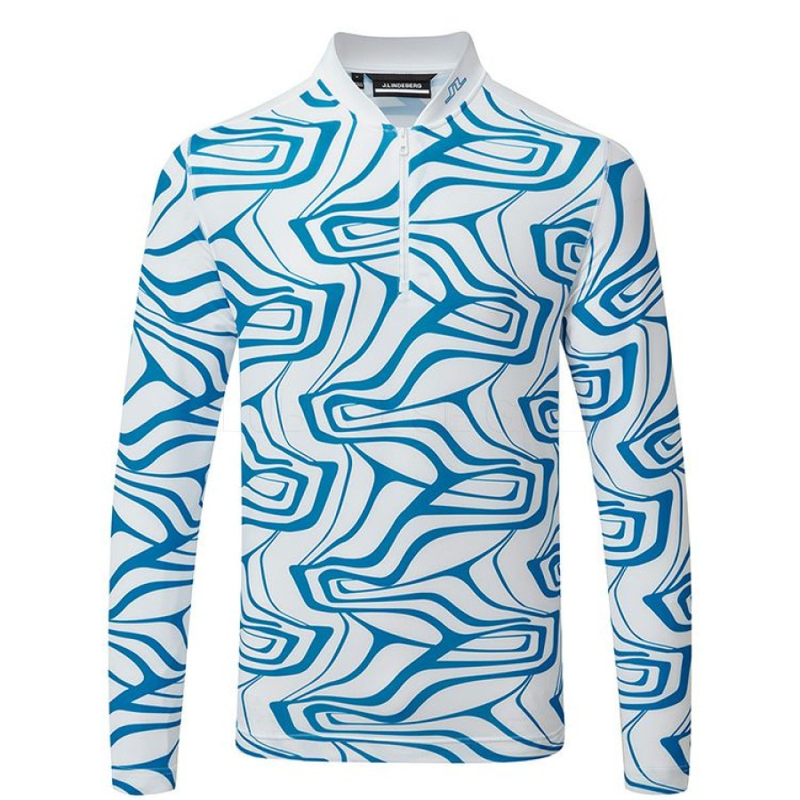 Golf Sweaters * Jlindeberg J.Lindeberg August Print 1/4 Zip Golf Sweater