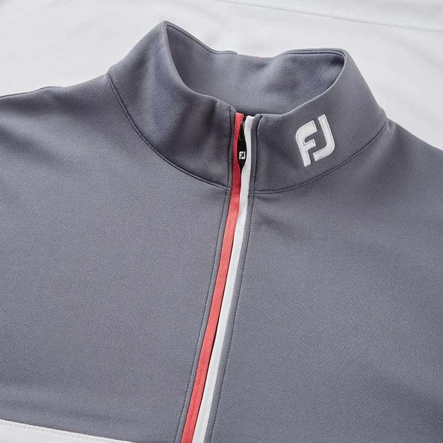 Golf Sweaters * Footjoy Colour Blocked Chill-Out 1/2 Zip Golf Pullover